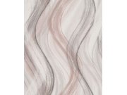 Tapeta na zeď, šedo-růžová, vlny, 32443, Shades, Marburg