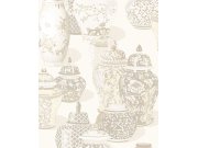 Tapeta na zeď, krémová, nádoby, Magnifique, Eijffinger