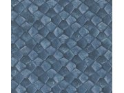 Geometrická tapeta na zeď, modrá, Eclectic, Marburg