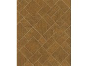 Tapeta na zeď, hnědo-zlatá, geometrický vzor, Ritus, Marburg