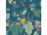 Tapeta na zeď, modrá, listy, plody, Concerto, Graham Brown Premium