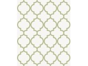 Tapeta na zeď, krémovo-zelená, treláž, mřížka, Concerto, Graham Brown Premium