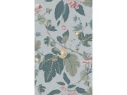 Tapeta na zeď, modrá, listy, plody, Concerto, Graham Brown Premium