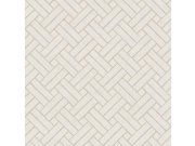 Geometrická tapeta na zeď, šedo-krémová, Vitalis, Parato by Cristiana Masi