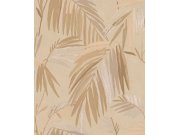 Tapeta na zeď, béžovo-hnědá, listy, Vitalis, Parato by Cristiana Masi