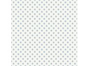 Tapety Yara - Tapeta na zeď, bílo-modrá, květiny, Nordic Folk, Borastapeter Tapeta na zeď, bílo-modrá, květiny, Nordic Folk, Borastapeter