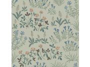 Tapety Yara - Tapeta na zeď, zelená, květiny, Nordic Folk, Borastapeter Tapeta na zeď, zelená, květiny, Nordic Folk, Borastapeter