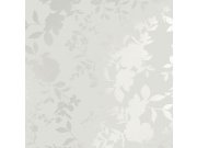 Tapeta na zeď, šedo-stříbrná, květiny, Laura Ashley 3, Laura Ashley Signature