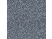 Tapeta na zeď, modrá, listy, Laura Ashley Signature