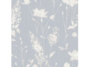 Tapeta na zeďf, modro-bílá, květiny, Laura Ashley Signature