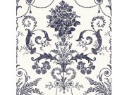 Tapeta na zeď, bílo-modrá, Laura Ashley Signature