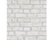 Tapeta na zeď, šedá, cihly, Borosan Hem, Borastapeter