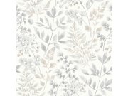 Tapety Yara - Tapeta na zeď, šedo-béžová, listy, Borosan Hem, Borastapeter Tapeta na zeď, šedo-béžová, listy, Borosan Hem, Borastapeter