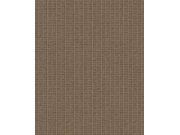 Tapeta na zeď, hnědá, imitace rohože, pruhy, Amber, Eijffinger