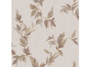 Tapeta na zeď, šedo-krémová, listy, Ornamenta, Parato by Cristiana Masi