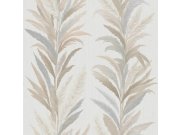 Tapeta na zeď, krémovo-šedá, listy, Ornamenta, Parato by Cristiana Masi