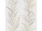 Tapeta na zeď, krémovo-šedá, listy, Ornamenta, Parato by Cristiana Masi