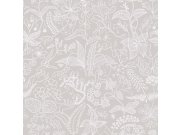 Tapeta na zeď, šedá, květiny, listy, tváře, Icons, Borastapeter