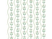 Tapeta na zeď, zelená, listy, pruhy, Adorn, Borastapeter