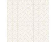 Tapeta na zeď, bílá, grafická, Art Deco, Adorn, Borastapeter