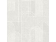 Tapeta na zeď, šedá, geometrická, Art Deco, Alla Tiders Hus, Borastapeter