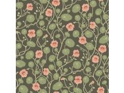 Tapeta na zeď, zelená, květiny, listy, Osterlen, Borastapeter