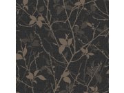 Tapeta na zeď, šedo-hnědá, listy, větvičky, Refine, Graham Brown Boutique