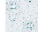 Tapeta na zeď, modrá, květiny, Shabby Chic by Rachel Ashwell Tapety Yara