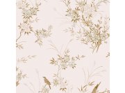 Tapeta na zeď, růžová, květiny, ptáčci, Shabby Chic by Rachel Ashwell Tapety Yara