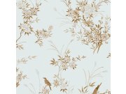 Tapeta na zeď, modrá, květiny, ptáčci, Shabby Chic by Rachel Ashwell Tapety Yara