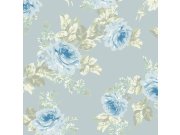 Tapeta na zeď, modro-zelená, květiny, Shabby Chic by Rachel Ashwell Tapety Yara