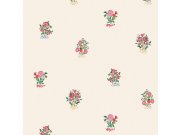 Tapety Yara - Tapeta na zeď, krémovo-růžová, květiny, jahody, Cath Kidstone Tapeta na zeď, krémovo-růžová, květiny, jahody, Cath Kidstone