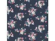 Tapeta na zeď, modrá, květiny, Cath Kidstone Tapety Yara