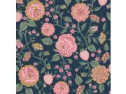 Tapeta na zeď, modrá, růžová, květiny, jahody, Cath Kidstone Tapety Yara
