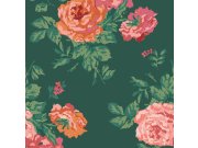 Tapeta na zeď, zelená, květiny, růže, Cath Kidstone Tapety Yara