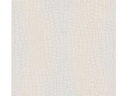 Tapeta na zeď, krémová, imitace kůže, Amazone, Masureel