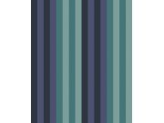 Tapeta na zeď, zeleno-modrá, geometrická, pruhy, Romance, Masureel