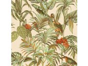 Tapeta na zeď, béžovo-zelená, příroda, ptáci, Best Sellers, Design ID