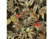 Tapeta na zeď, černá, ptáci, listy, Best Sellers, Design ID