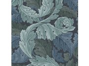 Tapeta na zeď, modrá, listy, William Morris At Home Tapety Yara