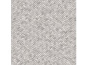 Tapeta na zeď, šedá, imitace rohože, Vera, AdaWall