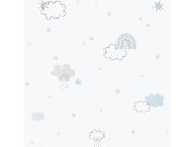 Tapeta na zeď, modrá, mráčky, Enzo, ICH Wallcoverings