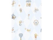 Tapeta na zeď, modrá, zvířátka, Enzo, ICH Wallcoverings Tapety Yara