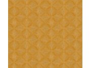 Geometrická tapeta na zeď, okrová, etno, Amani, Masureel