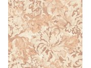 Tapeta na zeď, béžovo-růžová, květiny, Rhapsody, Masureel