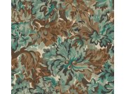 Tapeta na zeď, hnědo-zelená, květiny, Rhapsody, Masureel