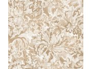 Tapeta na zeď, hnědo-béžová, květiny, Rhapsody, Masureel