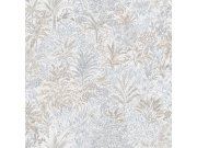 Tapeta na zeď, šedo-béžová, stromy, listy, , Mini Trend, Zambaiti Parati