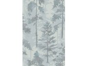 Šedo-modrá tapeta na zeď