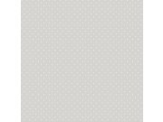 Šedá tapeta s bílými puntíky 14863
